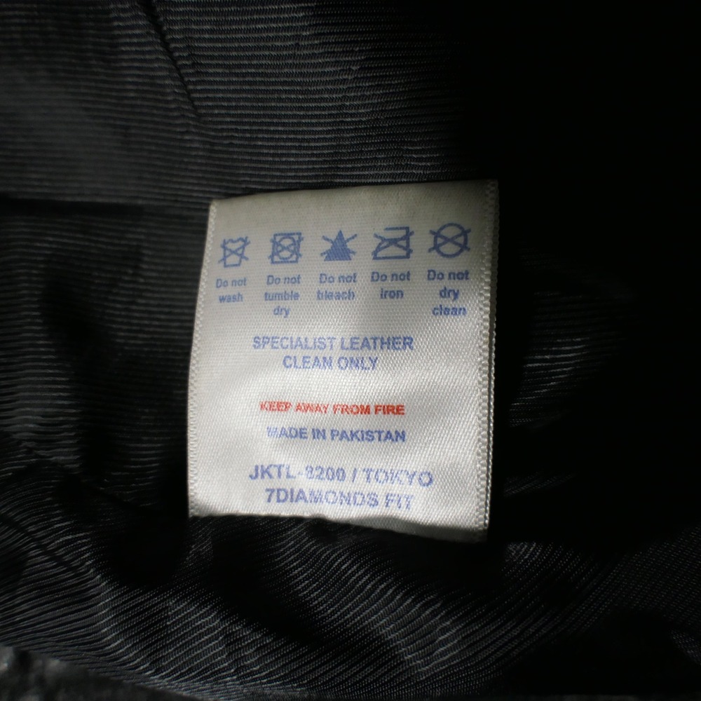 7diamonds Men Leather Jacket L Black Moto Biker Tokyo Jktl-3200 Streetwear Urban View 4